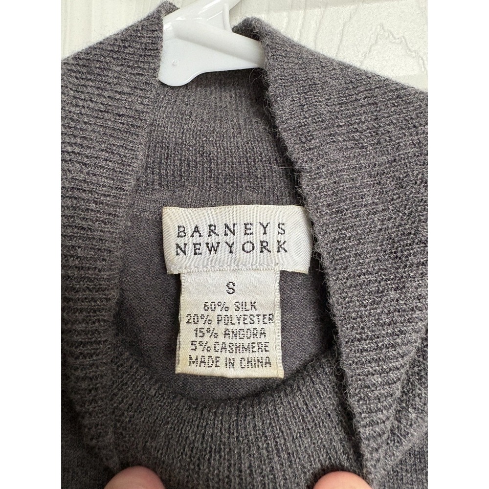 Barneys New York grey silk and cashmere long Dress Size small Luxury Resort - Picture 5 of 7